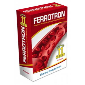 Ferrotron ( Iron + Zinc + Copper + Molybdenum + Vitamins B1 B2 B6 B12 + Folic acid + Vitamin C + Biotin ) 30 capsules